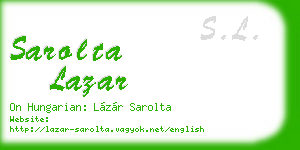 sarolta lazar business card