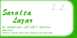 sarolta lazar business card